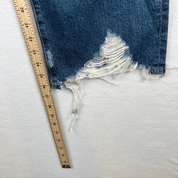 AG Jeans Womens 32‎ The Mari High Rise Straight Crop Distressed Denim Jeans 12 - Picture 9 of 11